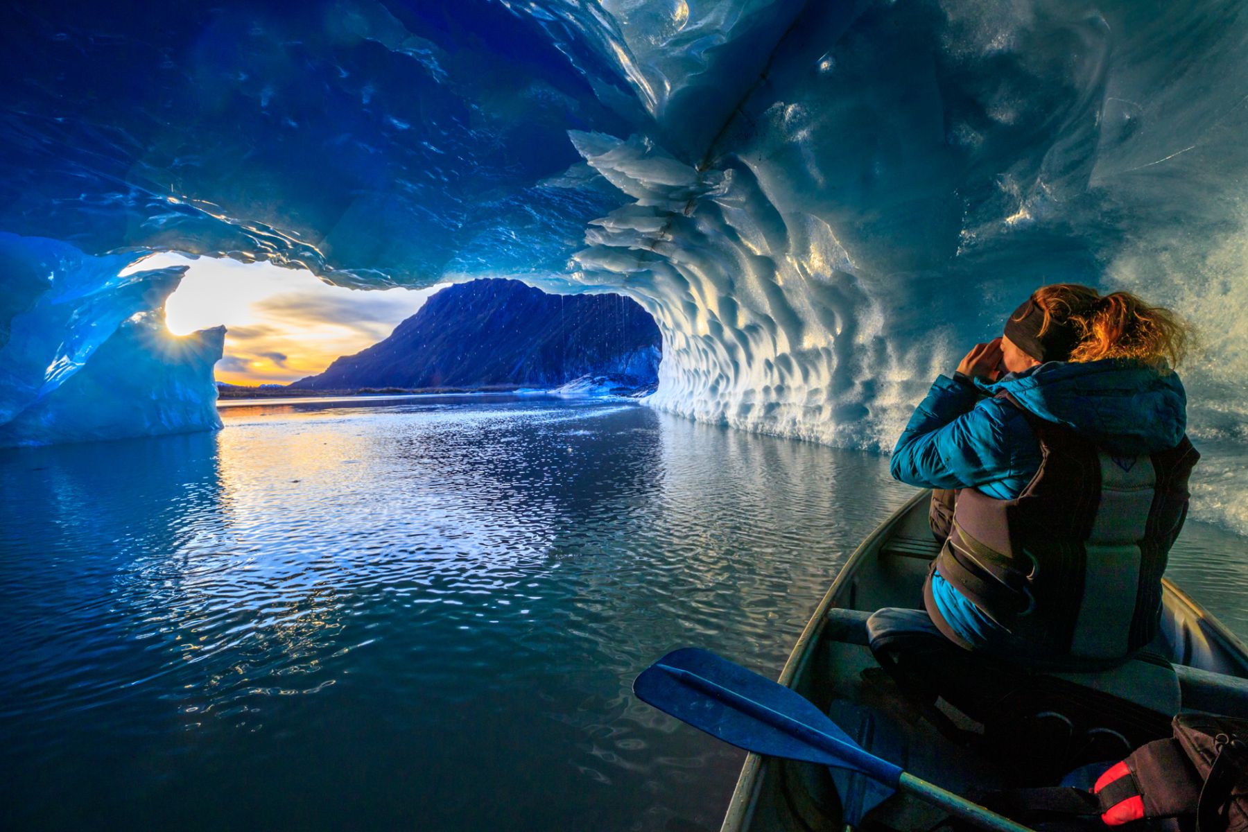 Inside the big blue cave